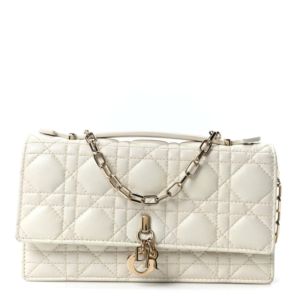 Lambskin Cannage Mini My Dior Bag Latte