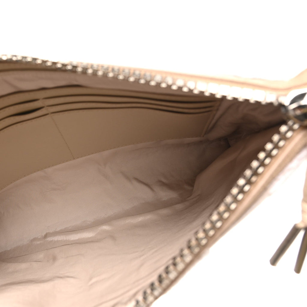 Canvas Terry Striped Travel Pouch Ivory