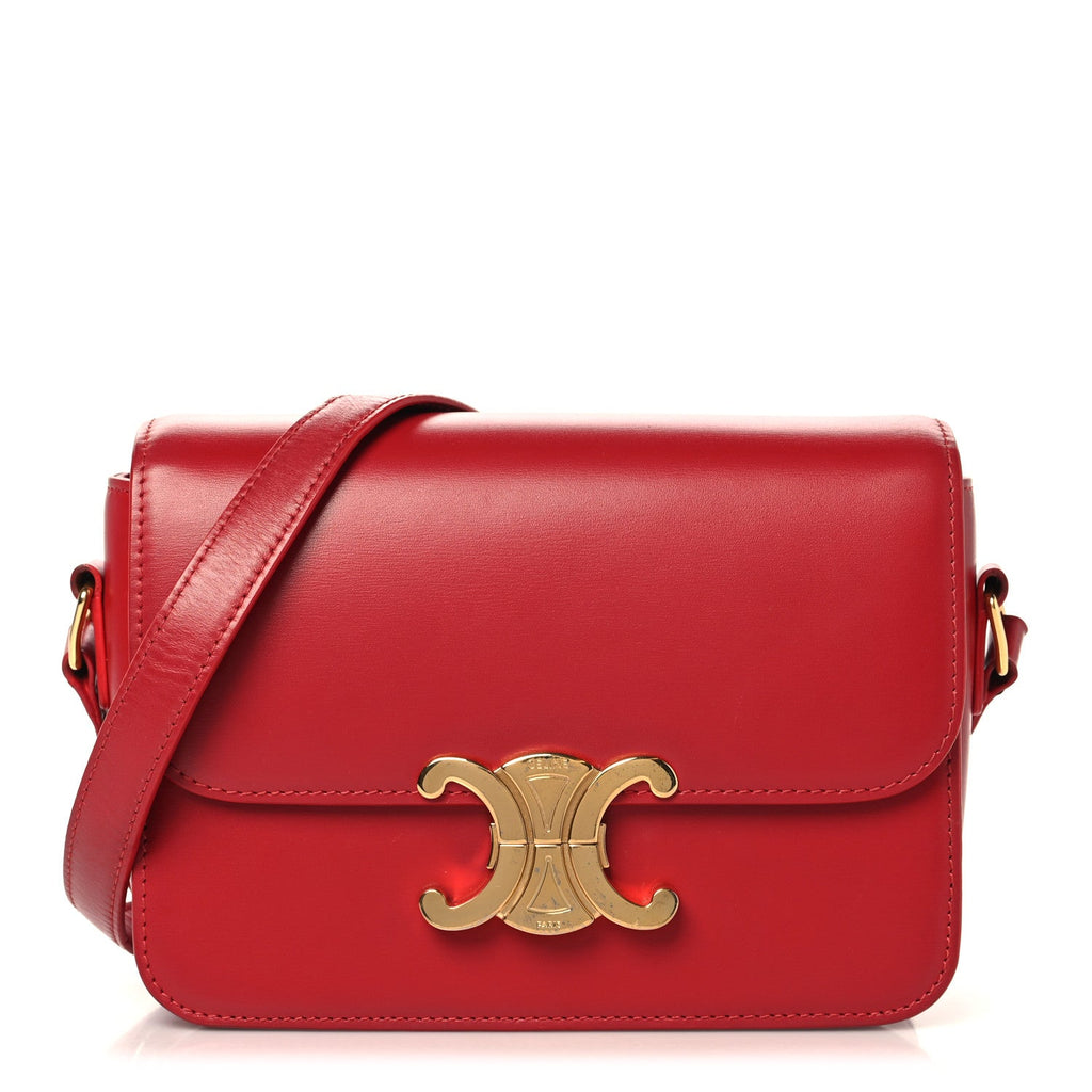 Shiny Calfskin Teen Triomphe Red
