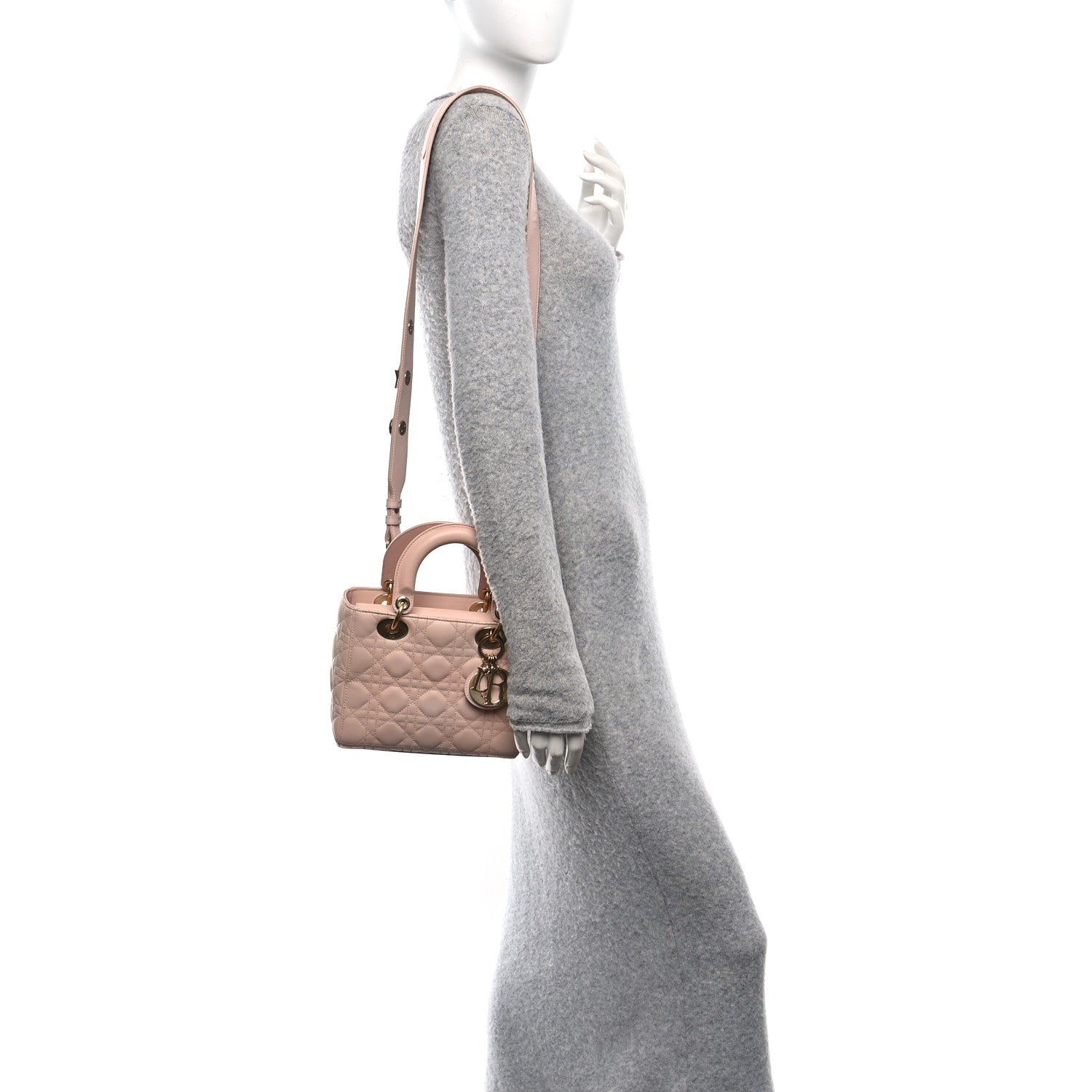 Lambskin Cannage Small My ABCDior Lady Dior Light Pink