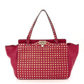 Vitello Medium Rockstud All Over Tote Cyclamin