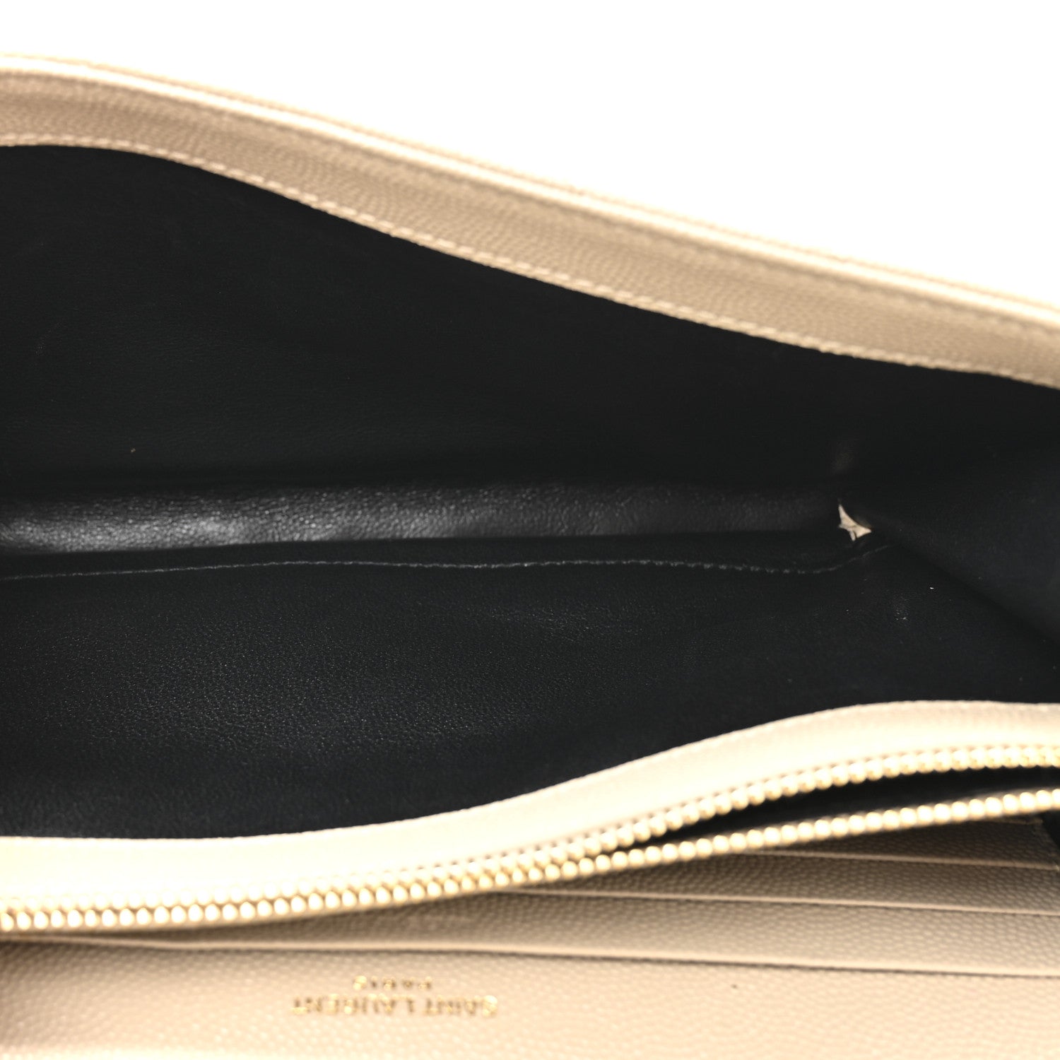 Grain De Poudre Matelasse Chevron Monogram Chain Wallet Dark Beige