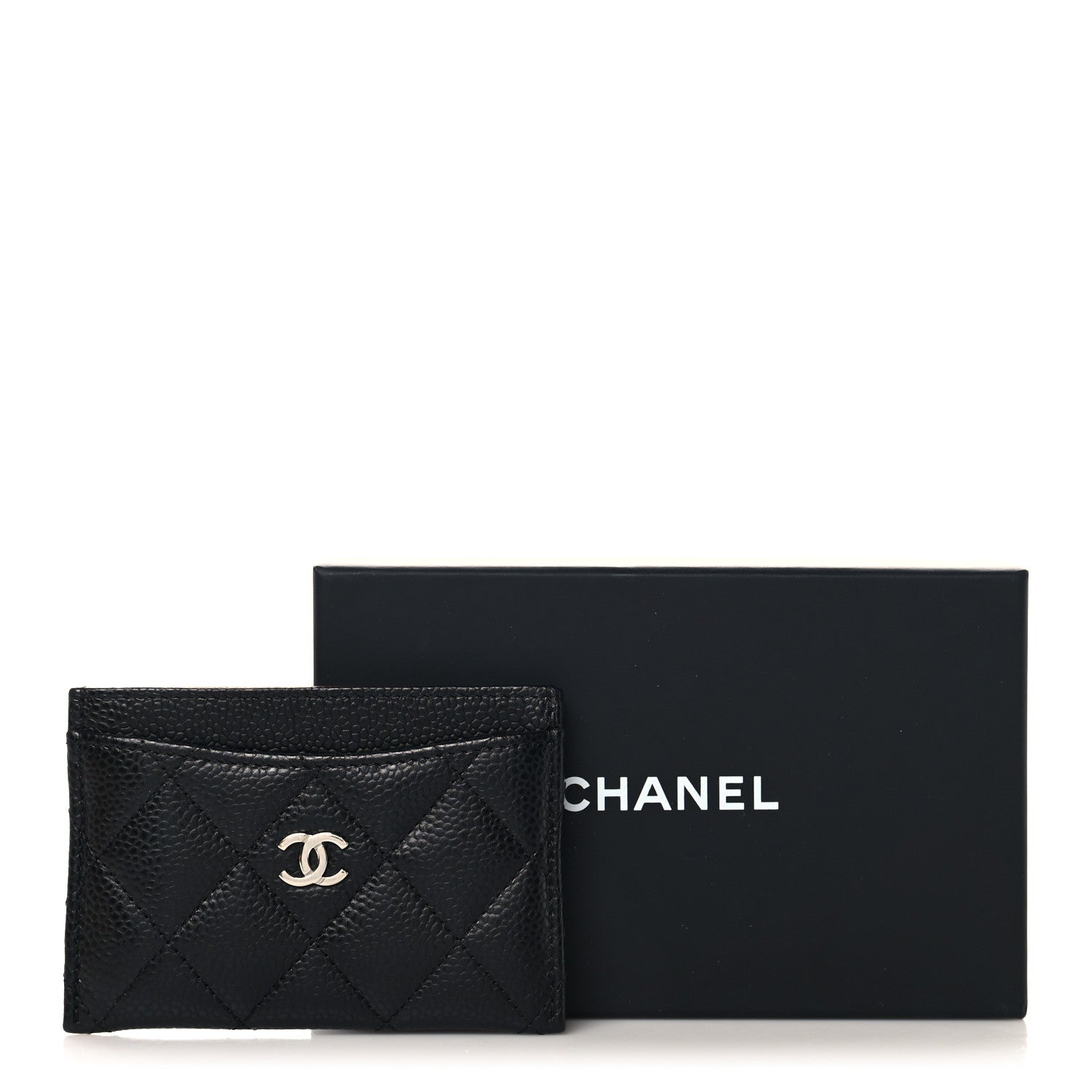 Caviar Quilted  Holder Black
