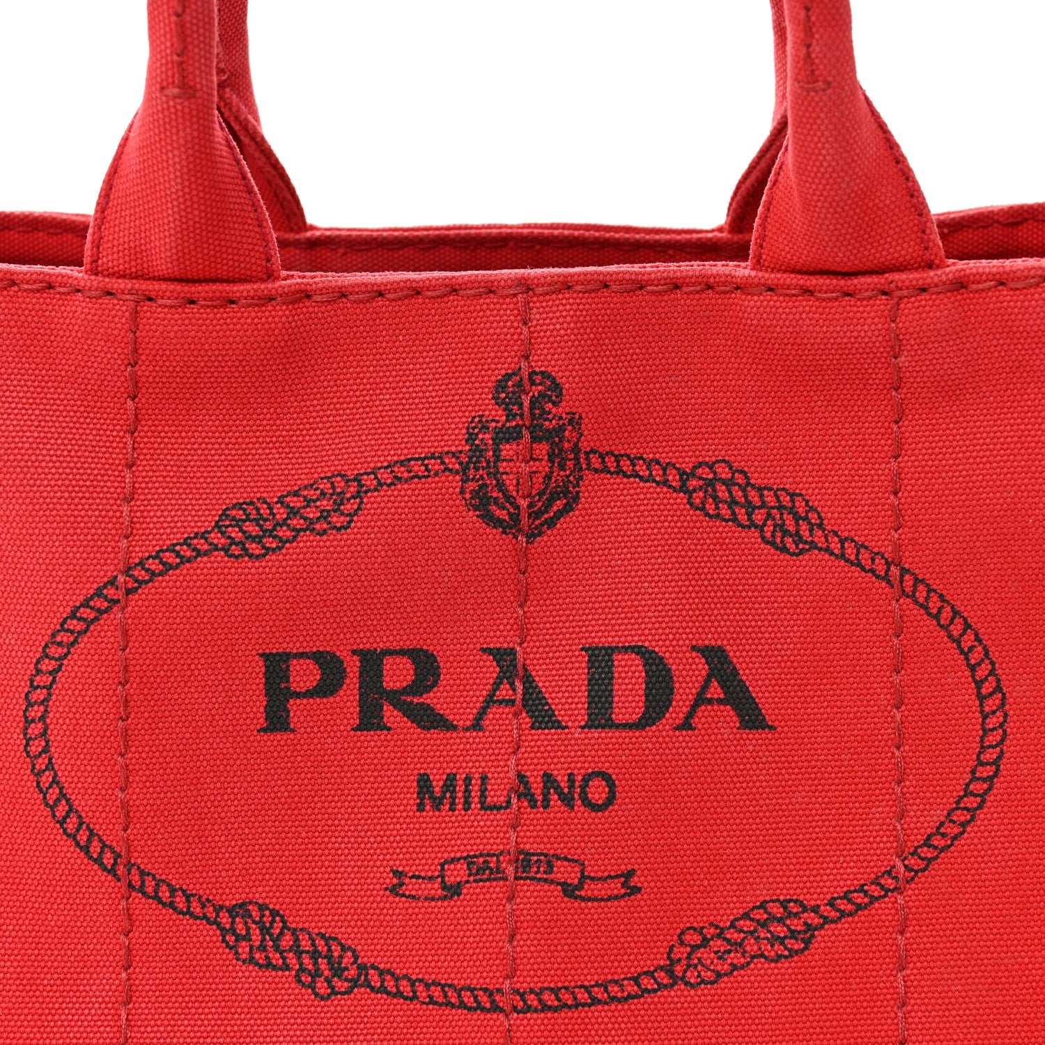 Canapa Small Logo Tote Rosso