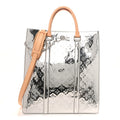 Monogram Mirror Sac Plat NM Silver