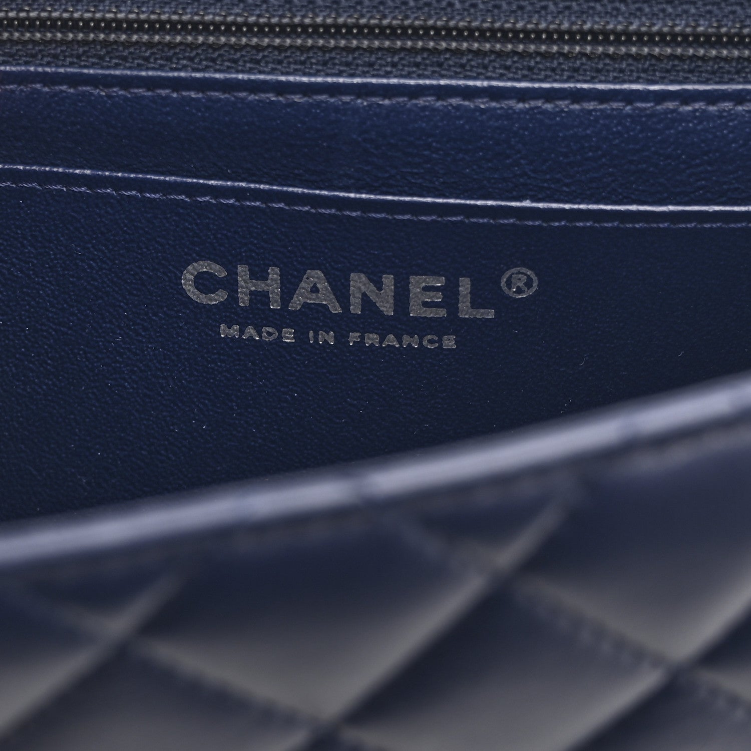 Lambskin Quilted Mini Square Flap Navy