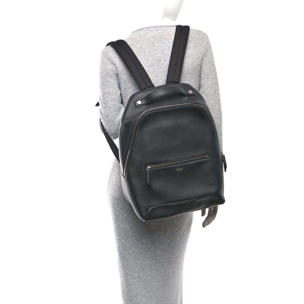 Heavy Grained Calfskin City Backpack Black