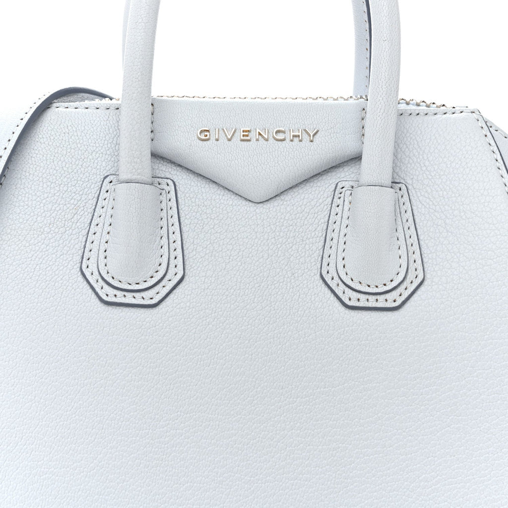 Sugar Goatskin Mini Antigona Baby Blue