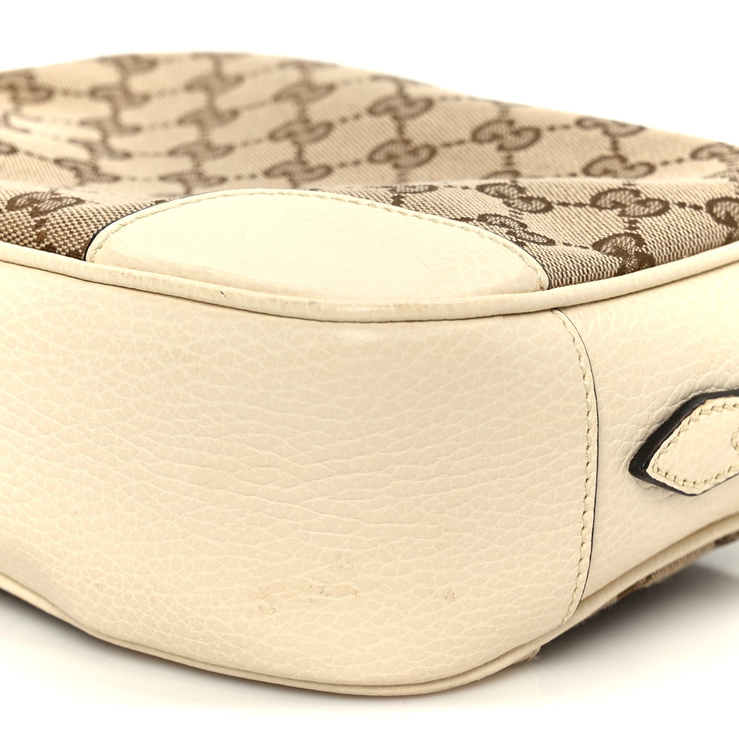 Monogram Dollar Calfskin Mini Bree Messenger Bag Beige Ebony Avoire