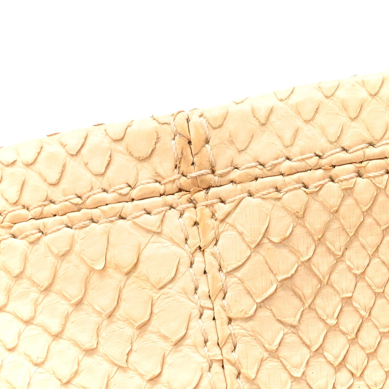 Snakeskin Baguette Light Beige