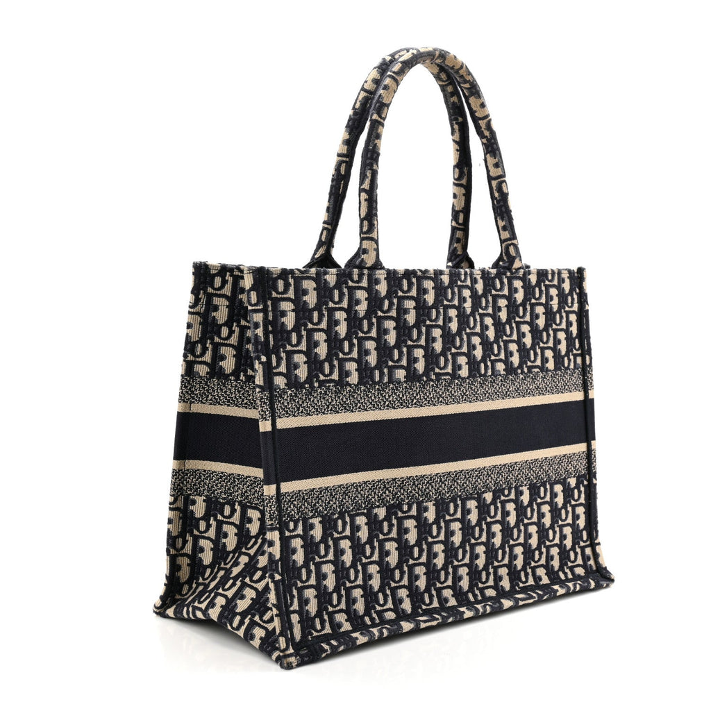 Oblique Medium Book Tote Blue Multicolor