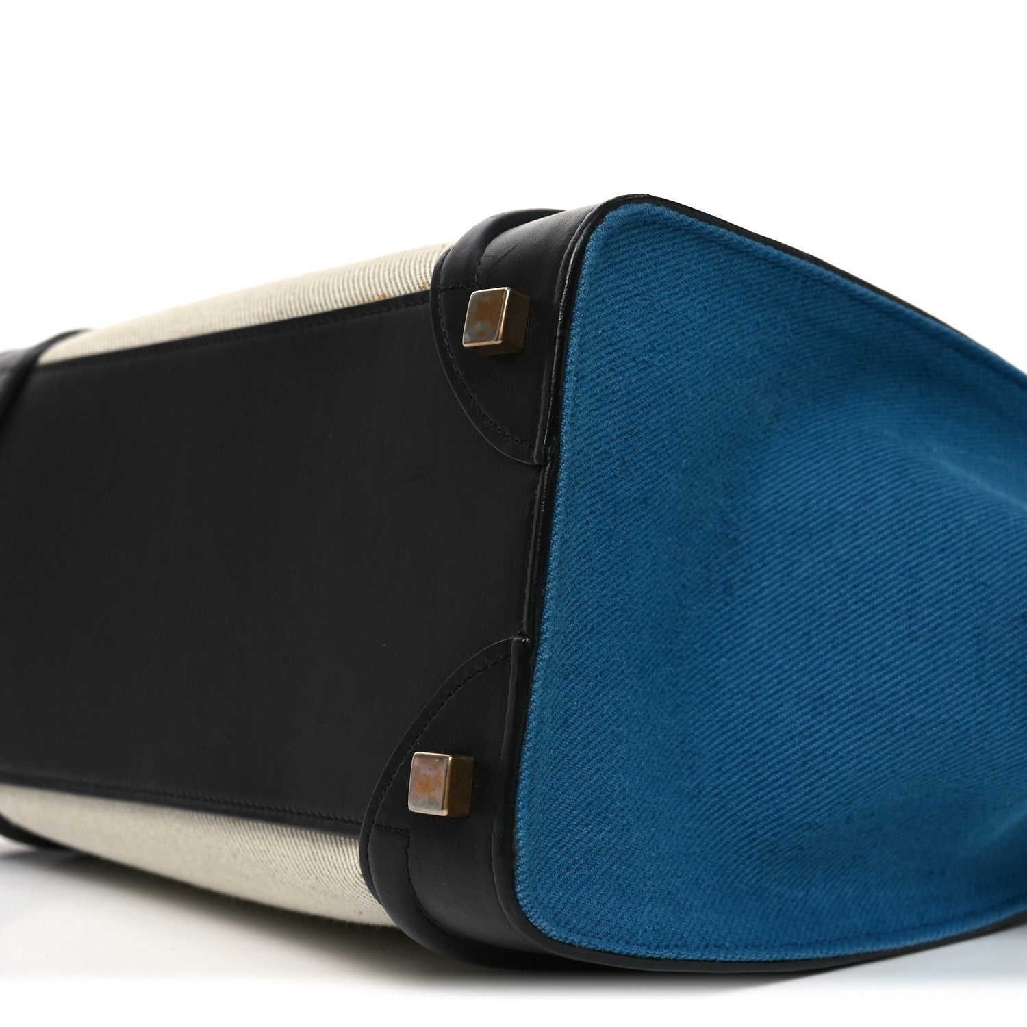 Canvas Smooth Calfskin Micro Tri-Color Luggage Royal