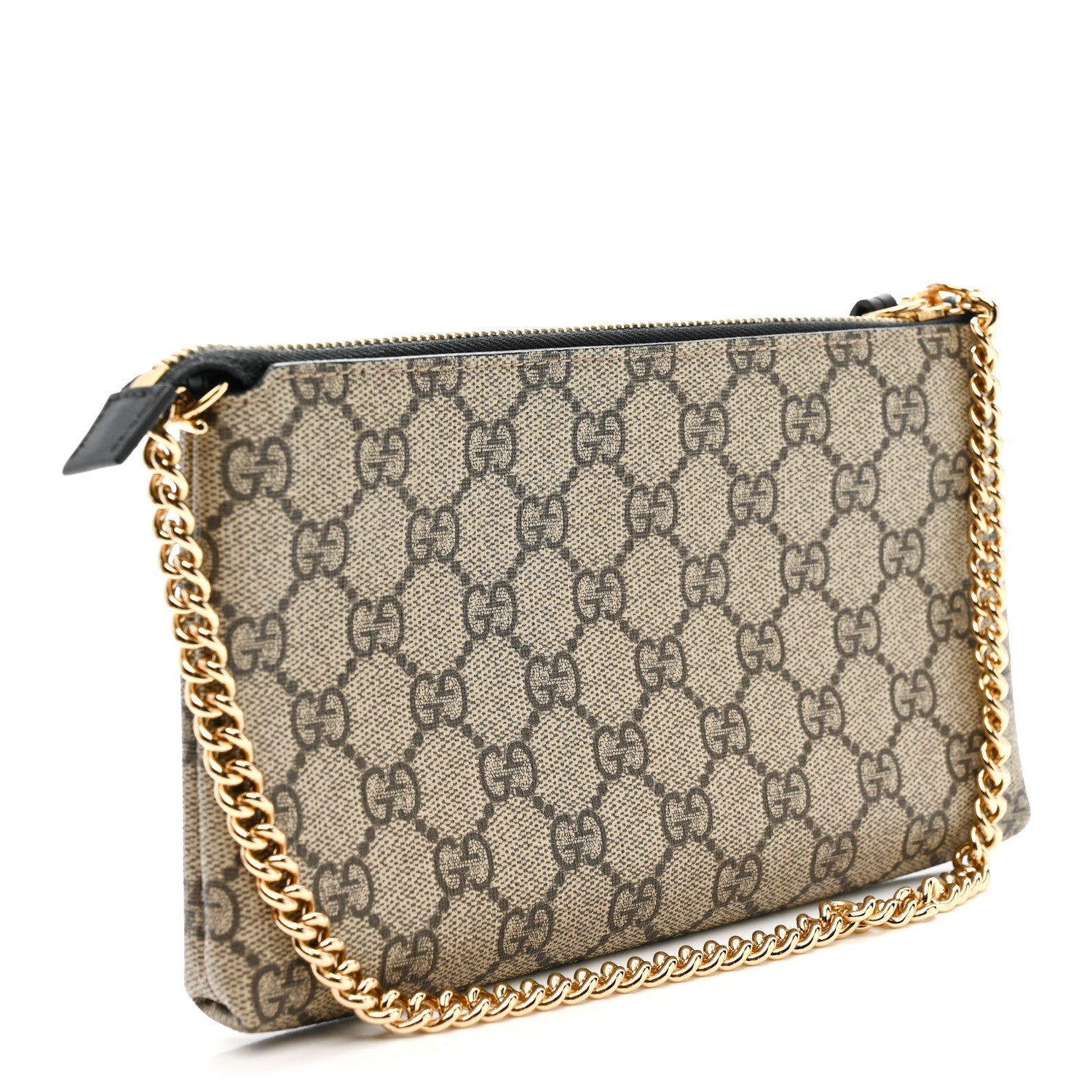 GG Supreme Monogram Wrist Wallet Black