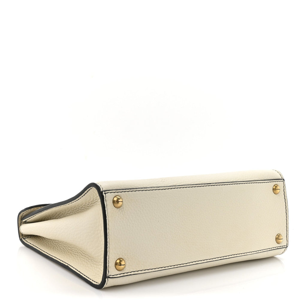 Calfskin Dioraddict Top Handle White