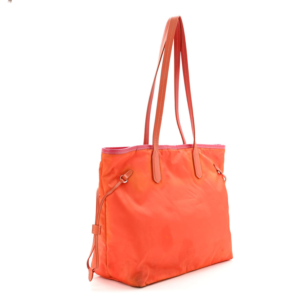 Tessuto Nylon Saffiano Tote Papaya Ibisco