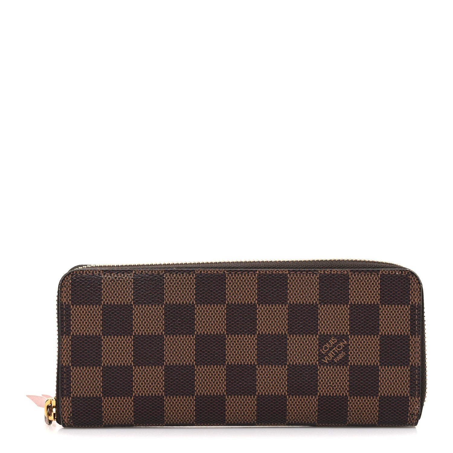 Damier Ebene Clemence Wallet Rose Ballerine