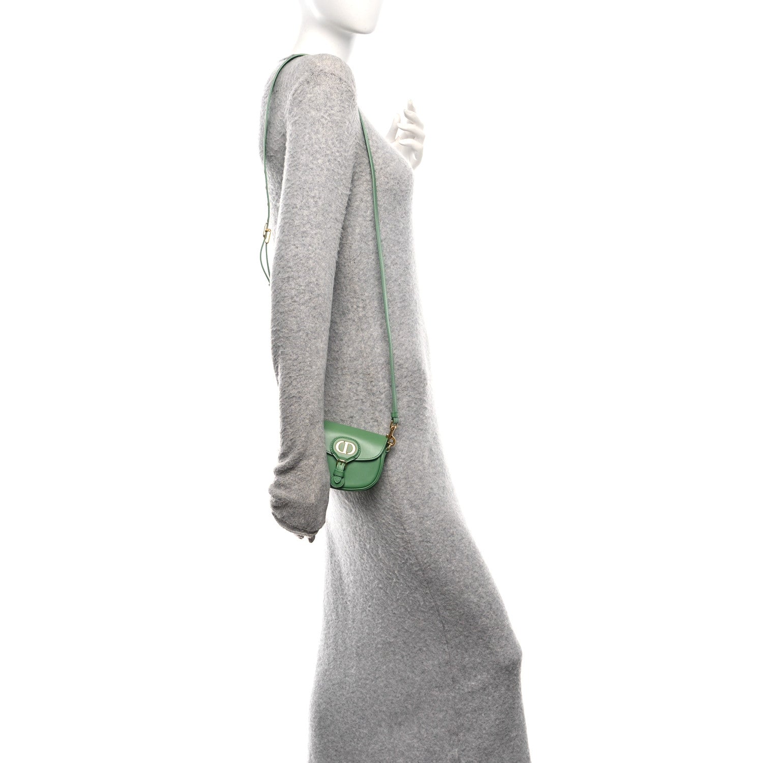Box Calfskin Micro Bobby Bag Sage Green