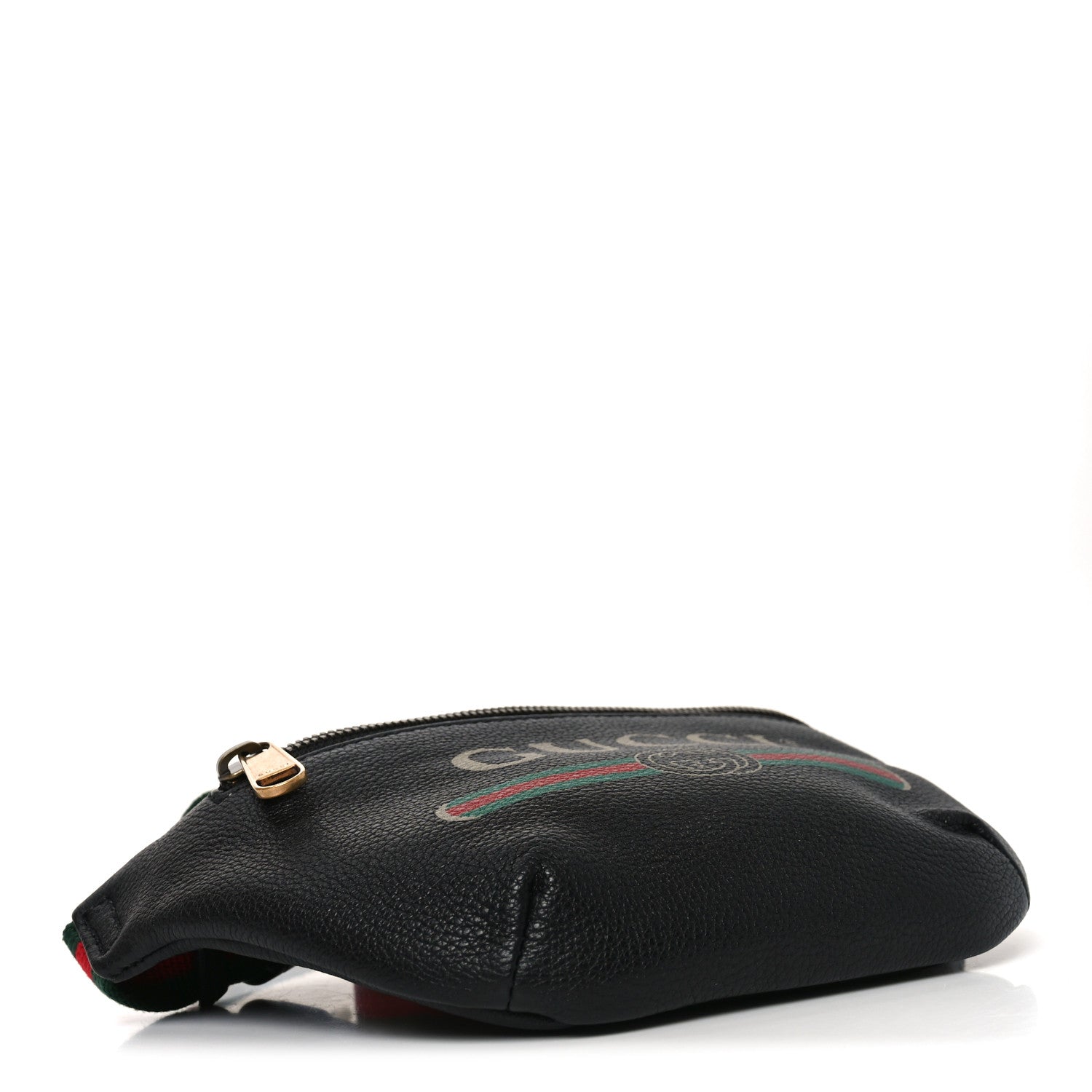 Grained Calfskin Logo Belt Bag Black