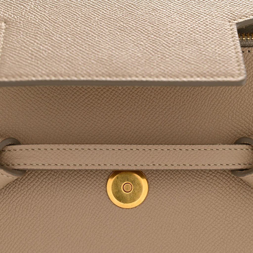 Grained Calfskin Nano Belt Bag Light Taupe