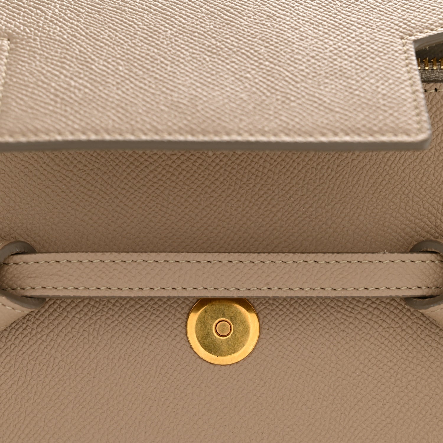 Grained Calfskin Nano Belt Bag Light Taupe