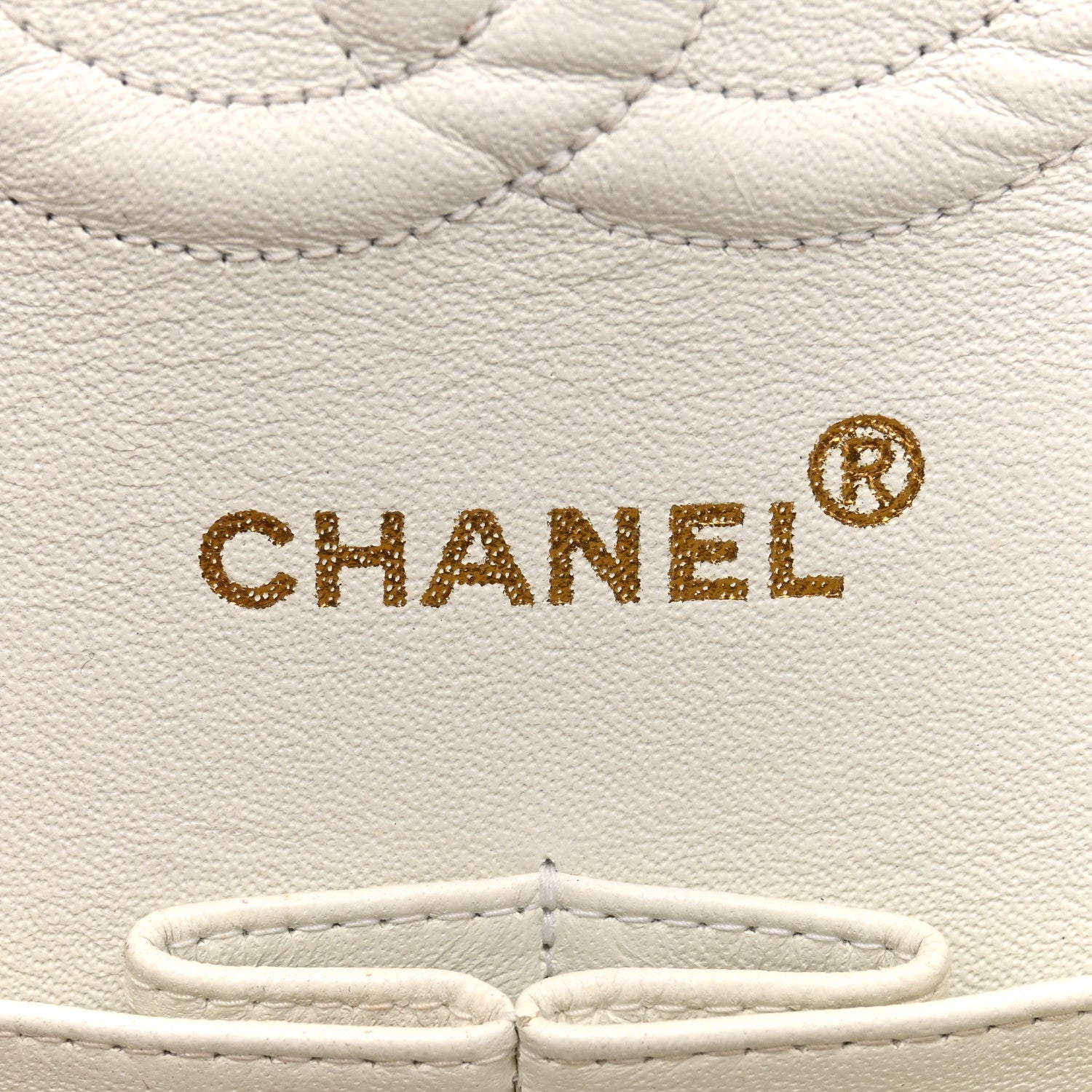 Caviar Quilted Medium Double Flap White
