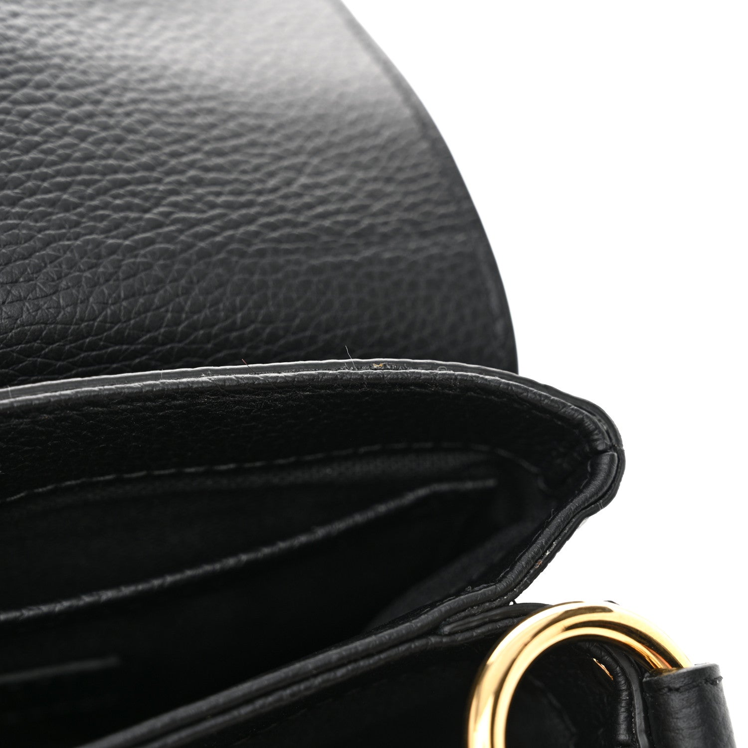Calfskin Small Twin Skull Chain Crossbody Black