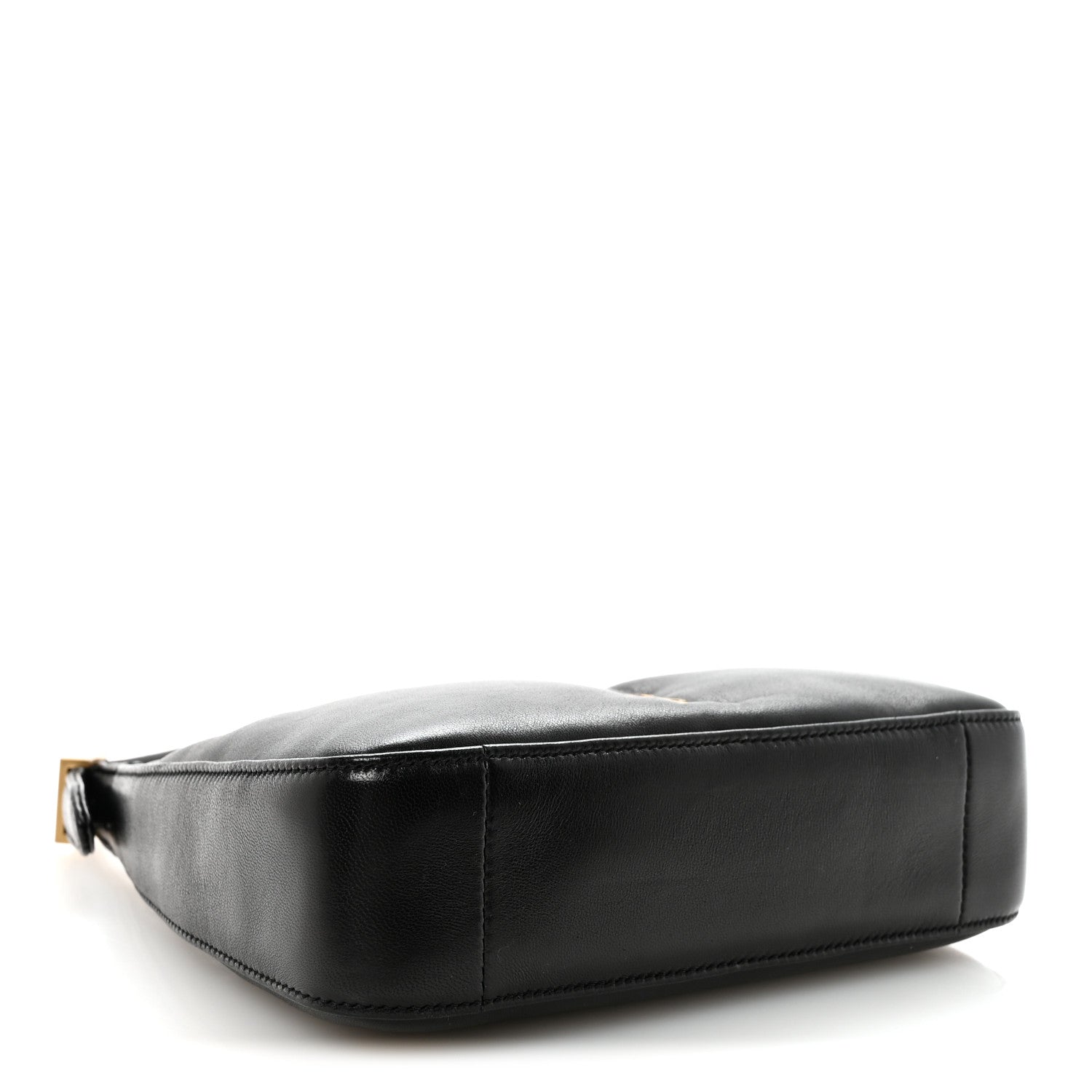 Plunged Lambskin Calypso Mini Hobo Black