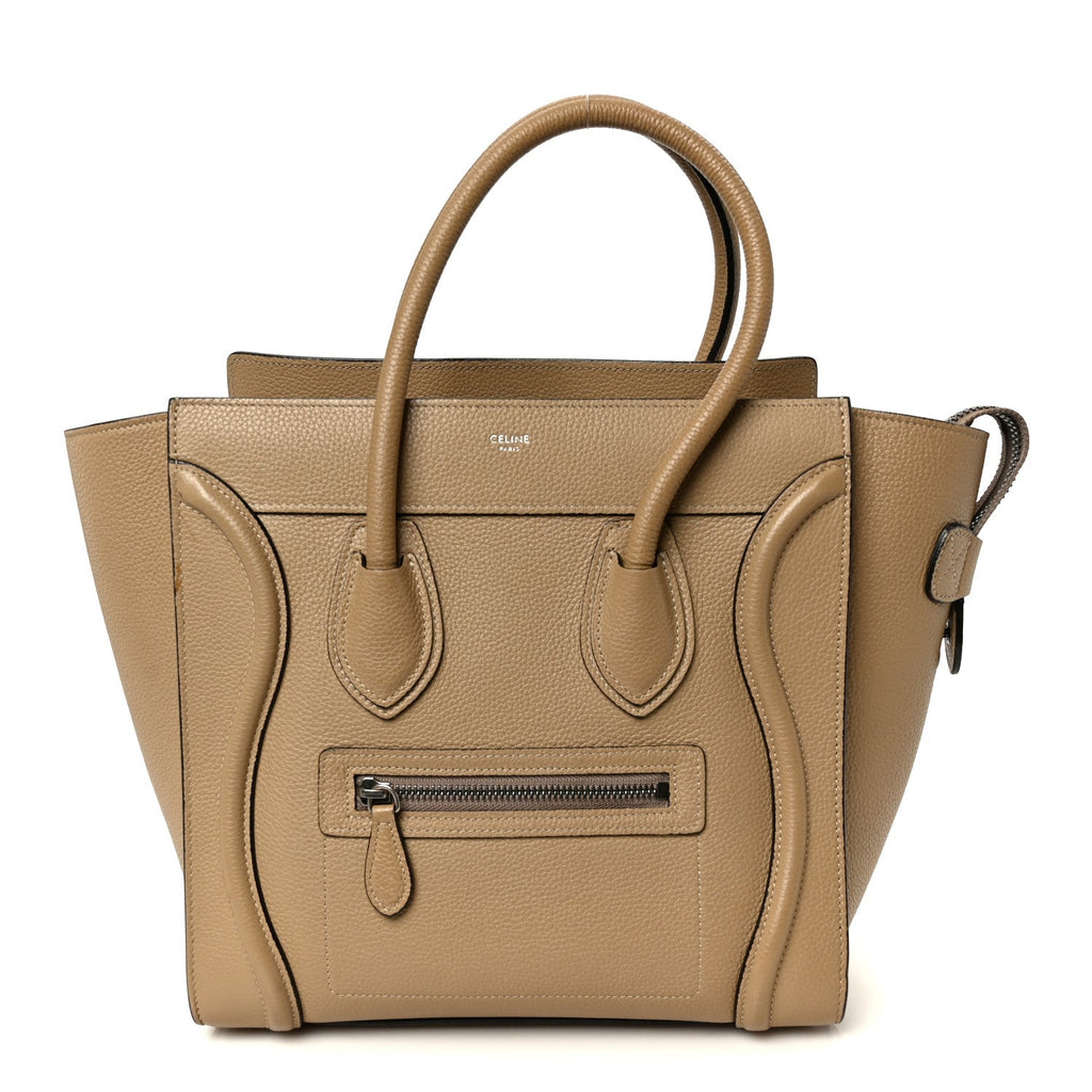 Drummed Calfskin Micro Luggage Dune