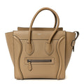 Drummed Calfskin Micro Luggage Dune