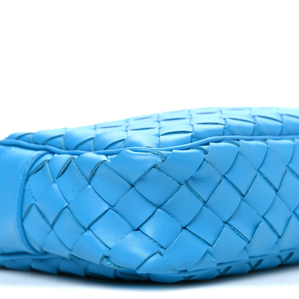 Calfskin Intrecciato Small Camera Bag Pool Blue