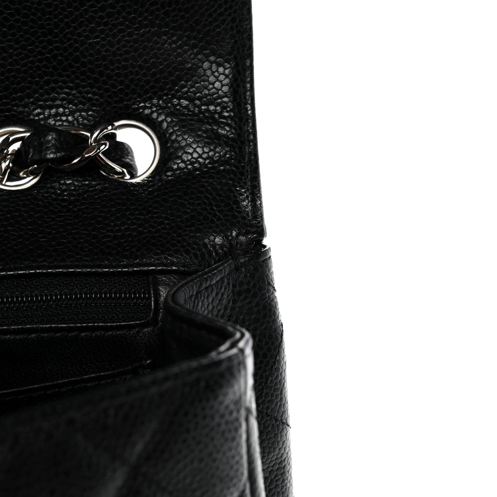 Caviar Quilted Jumbo Single Flap Black