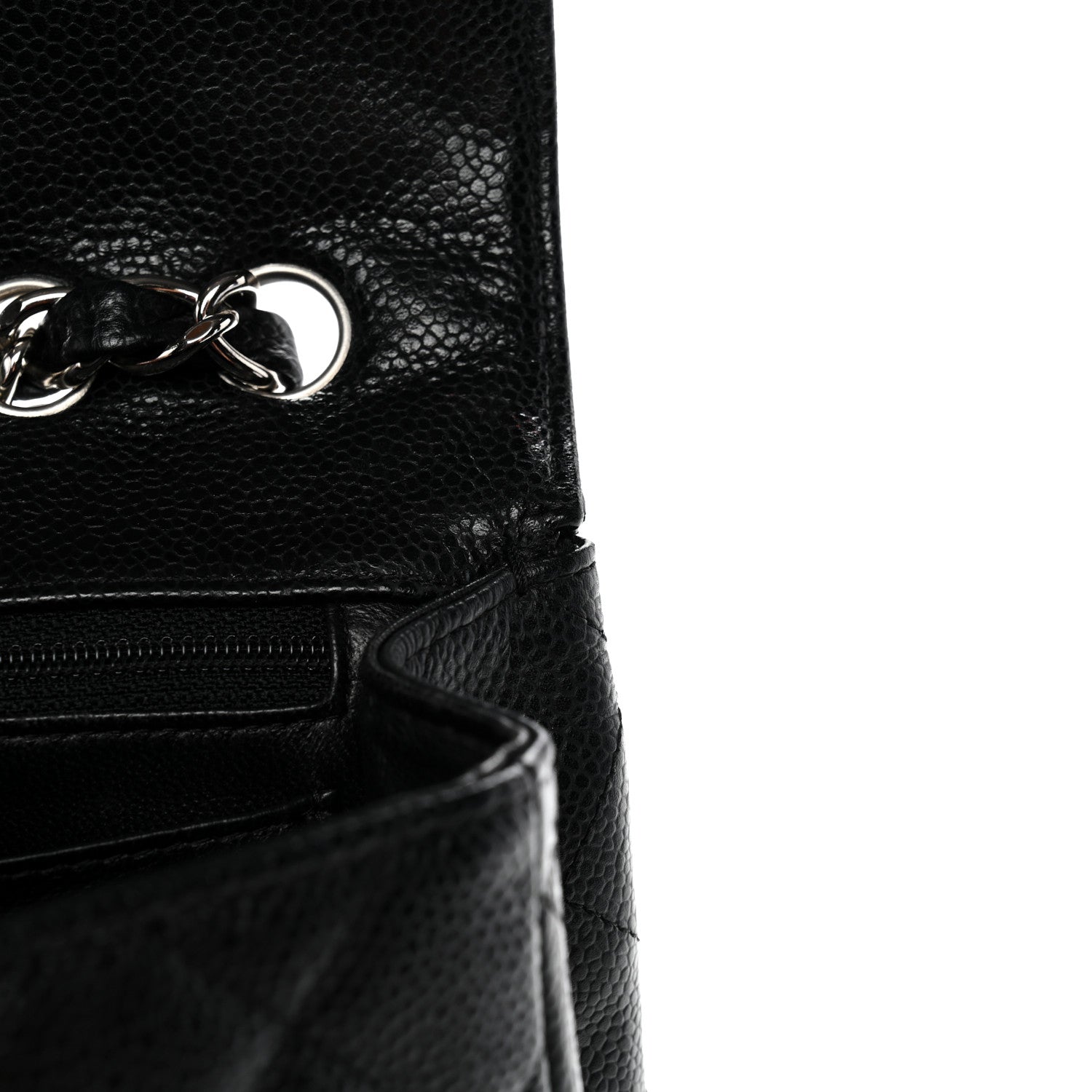 Caviar Quilted Jumbo Single Flap Black