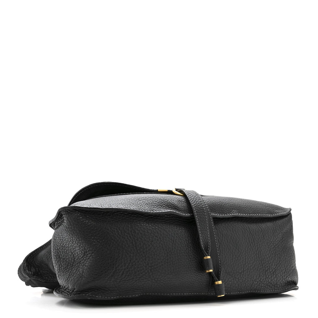 Calfskin Medium Marcie Satchel Black