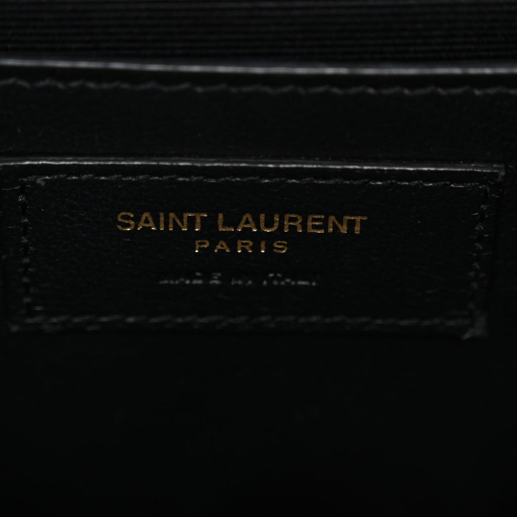 Grain De Poudre Medium Classic Monogram Kate Satchel Black