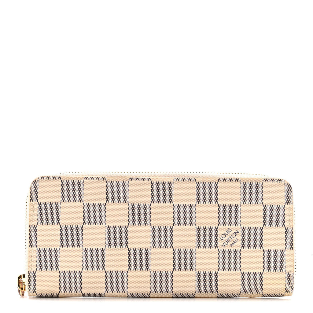 Damier Azur Clemence Wallet Rose Ballerine