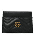 Calfskin Matelasse GG Marmont  Holder Black