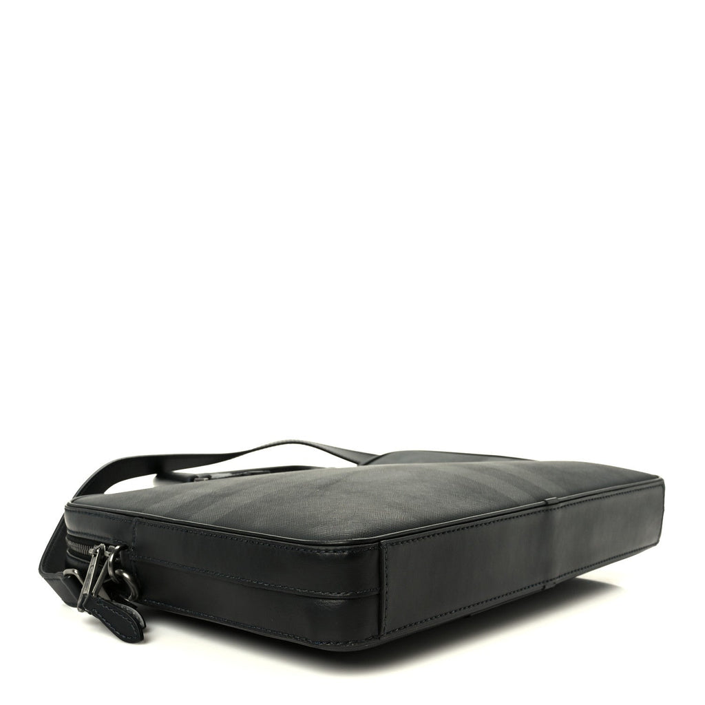 London Check Ainsworth Briefcase Dark Charcoal