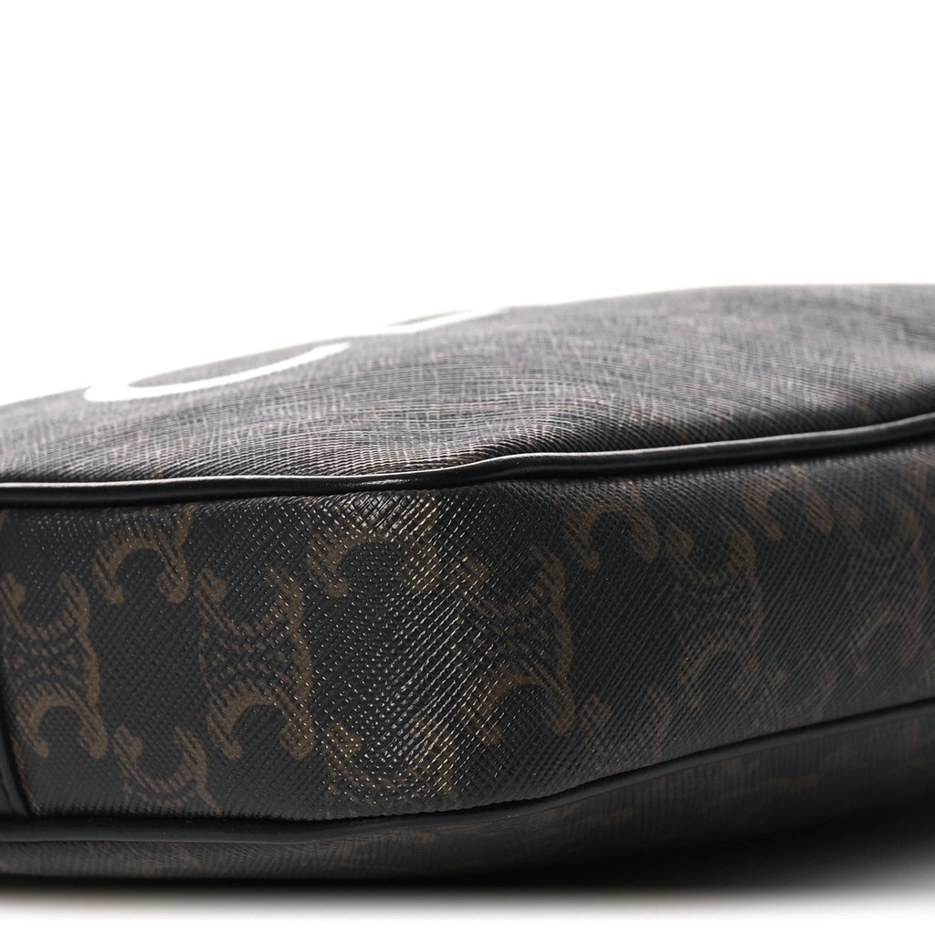 Triomphe Canvas Medium Messenger Bag Black