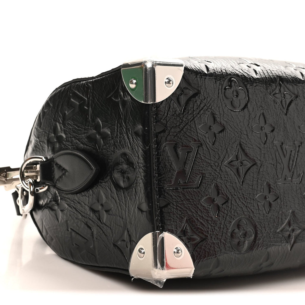 Calfskin Monogram Saga Speedy Trunk 20 Black
