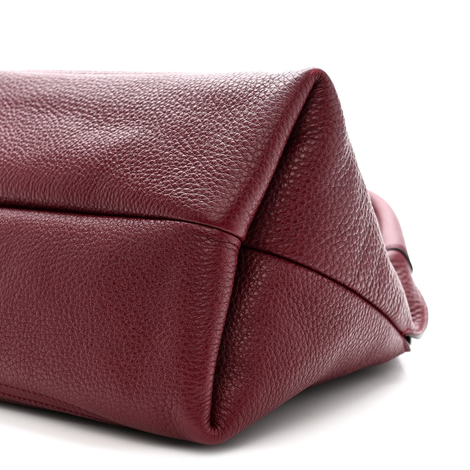 Grained Calfskin Softbit Medium Shoulder Bag Rosso Ancora