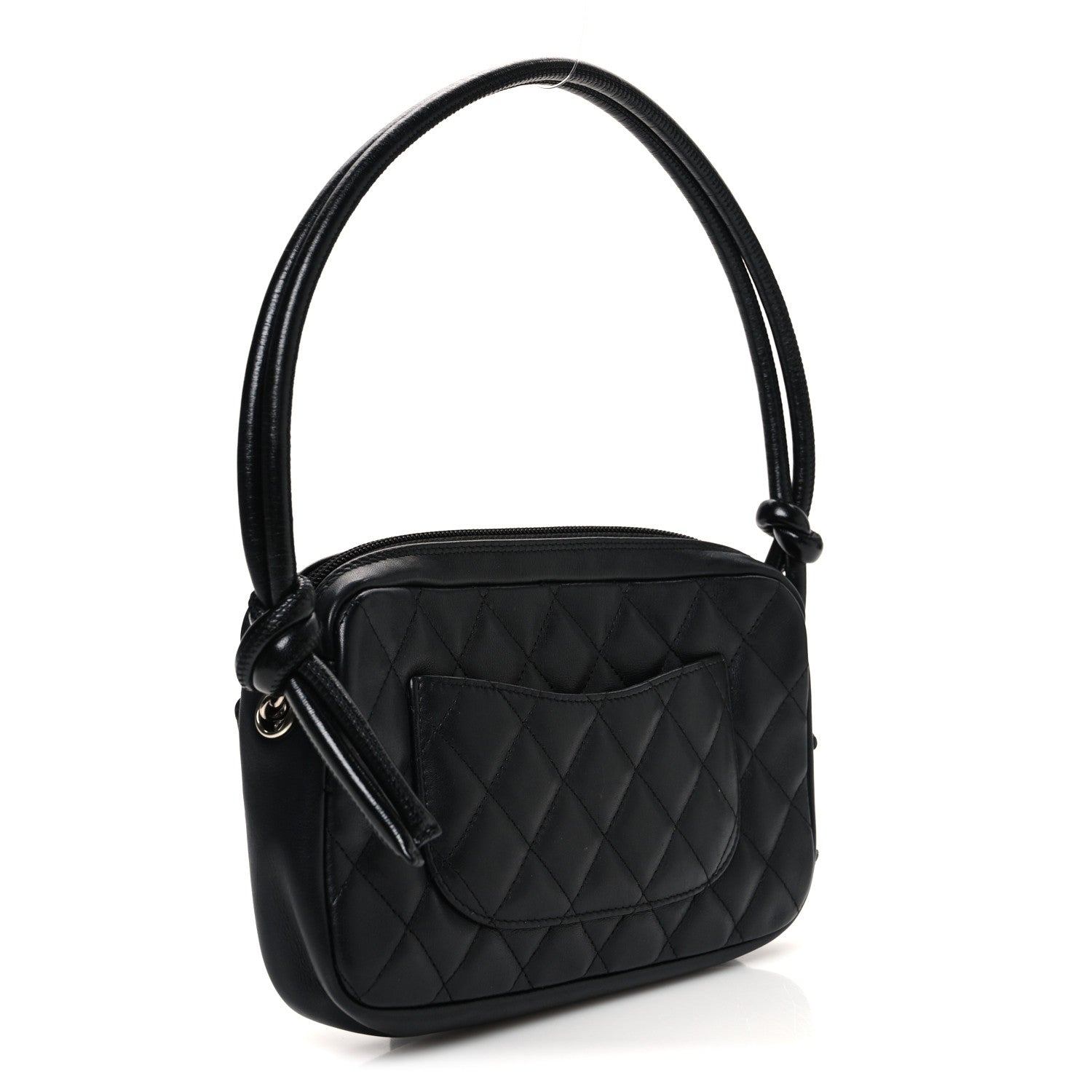 Calfskin Quilted Cambon Pochette Black