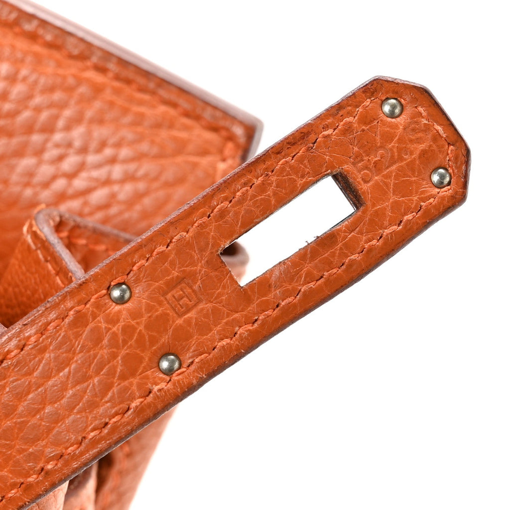Taurillon Clemence Birkin 35 Orange