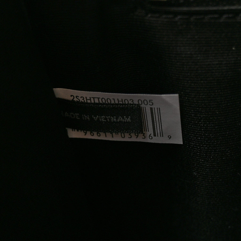 Calfskin Small The Monogram Tote Black White