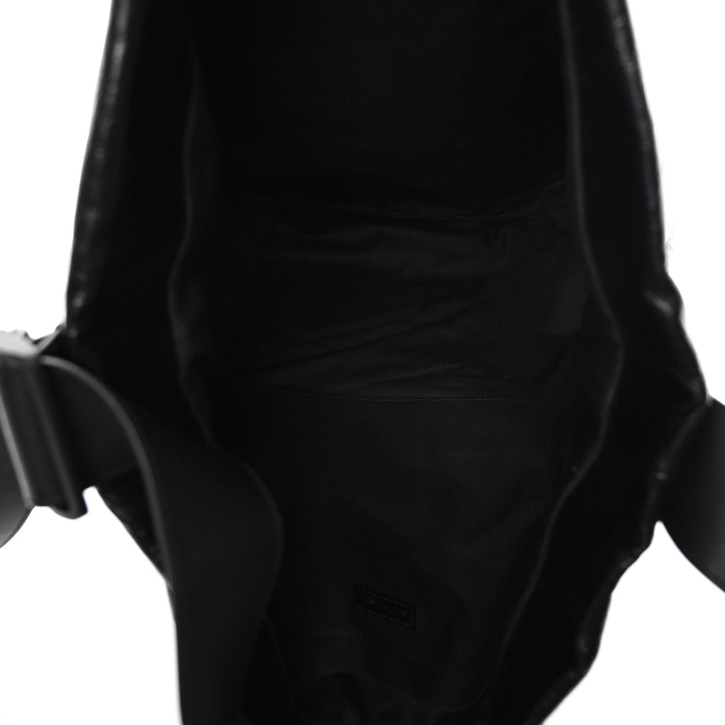 Arena Calfskin Large Monaco Shoulder Bag Black