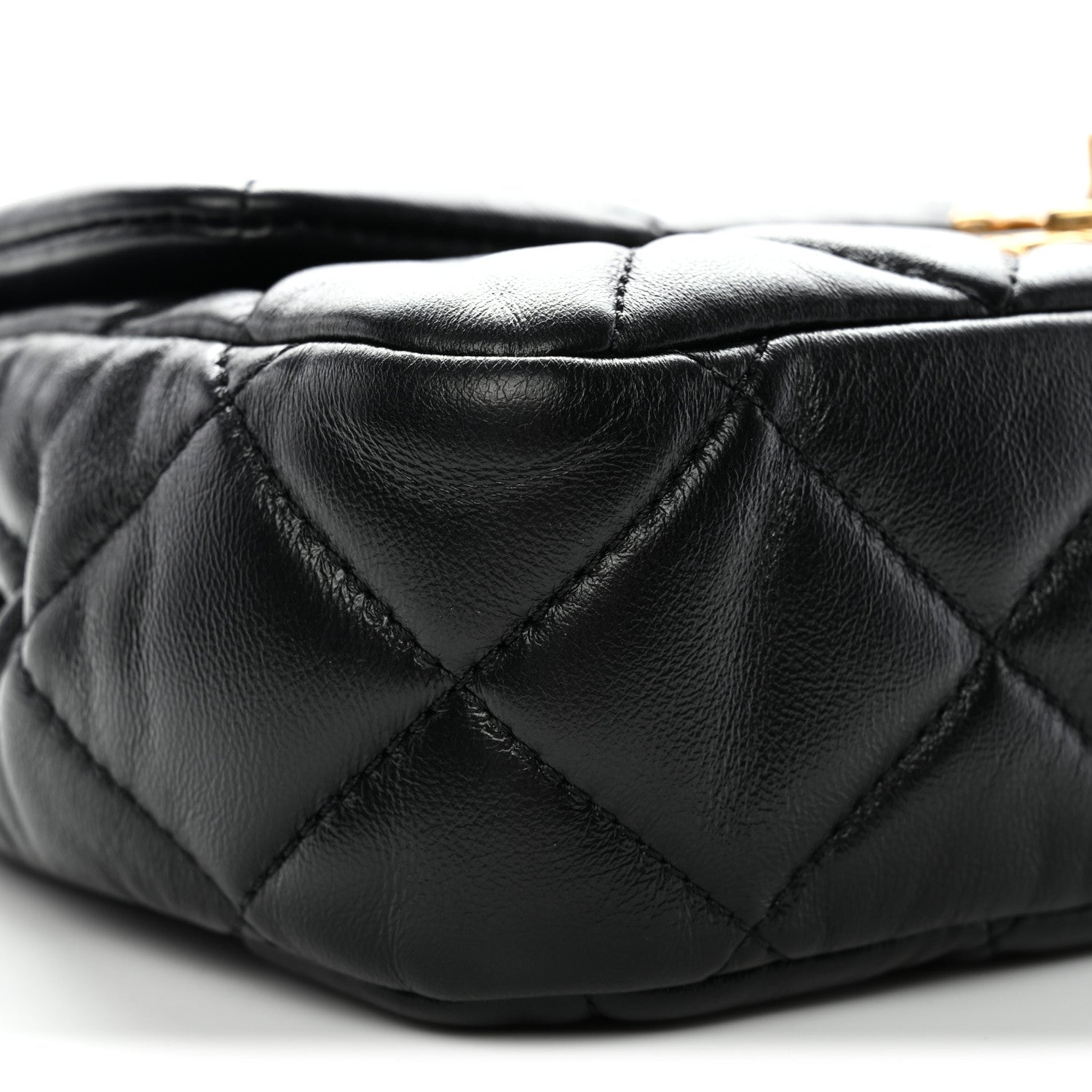 Lambskin Quilted Mini Flap Black