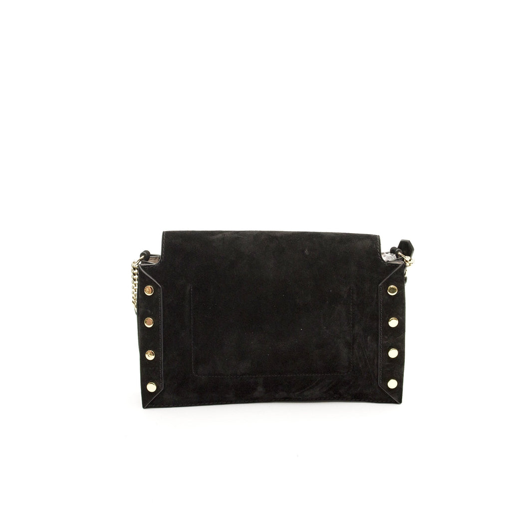 Jimmy Choo Cross Body Lockett  in Black, Suede