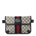 GG Supreme Monogram Web Small Ophidia Belt Bag 80 32 Beige Navy