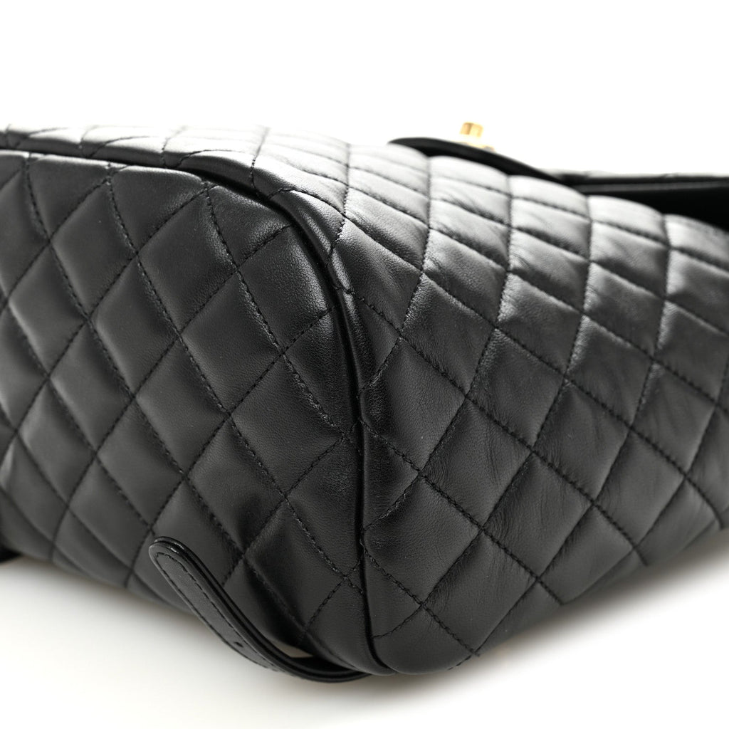 Lambskin Quilted Small Urban Spirit Backpack Black