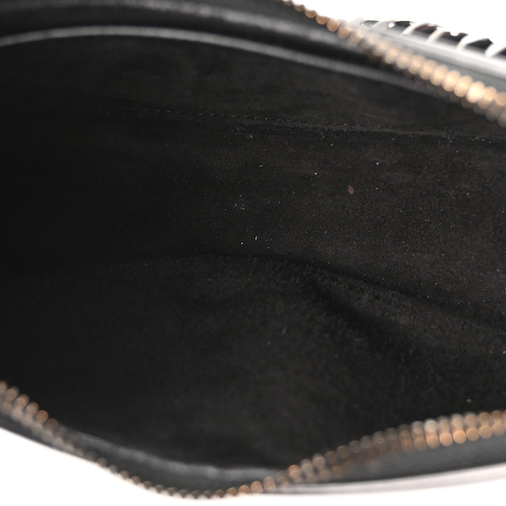 Smooth Calfskin Chain Strap Ava Shoulder Bag Black