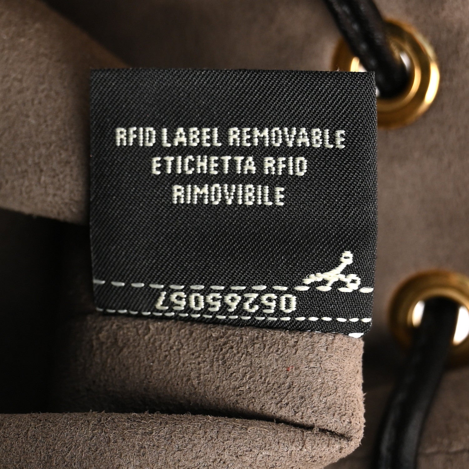 Vitello Liberty F is Fendi Bi-Color FF 1974 Embossed Mini Mon Tresor Bucket Bag Maya Black